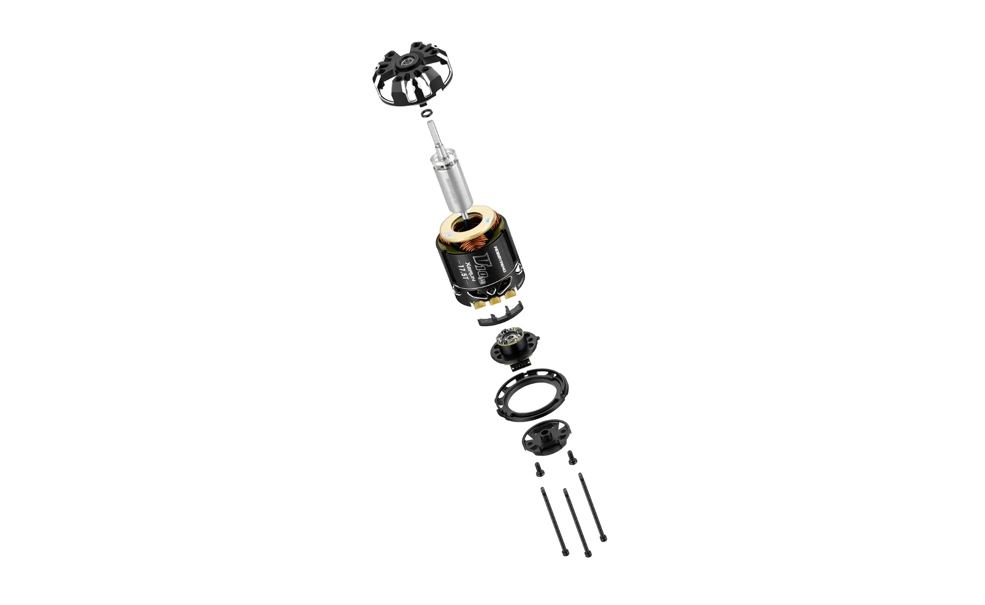 HOBBYWING: XERUN V10 17.5T 1350KV Brushless Sensored BLACK G4R Motor *BRCA & EFRA Approved*