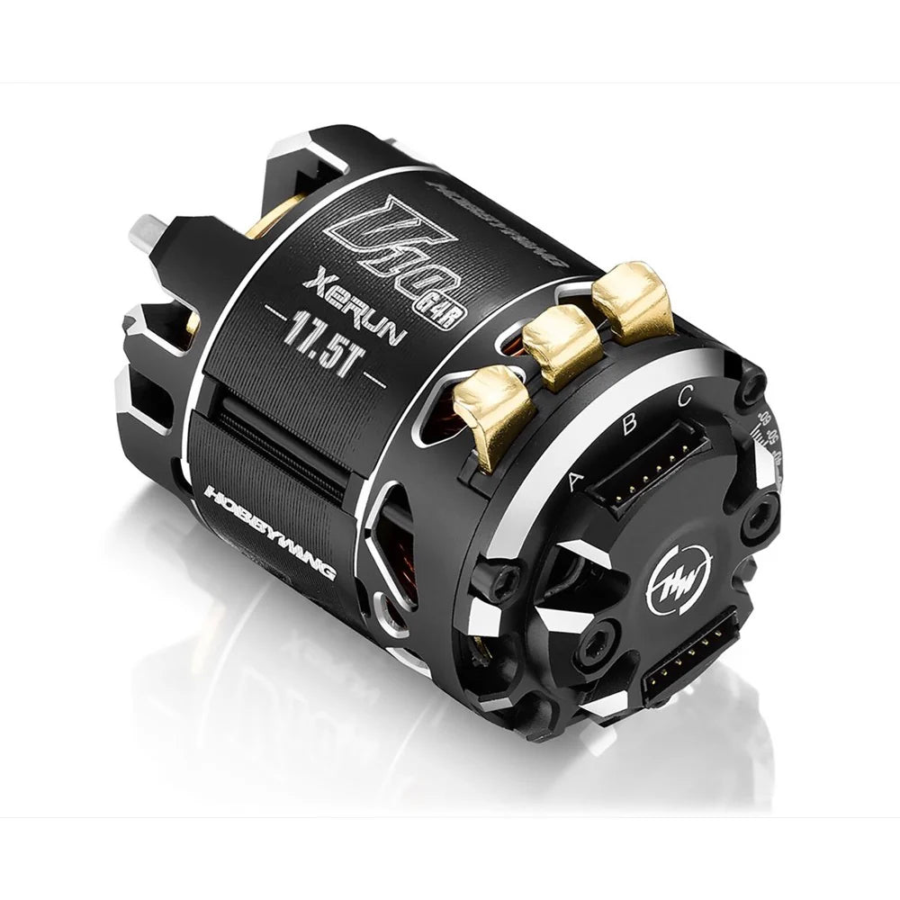 HOBBYWING: XERUN V10 17.5T 1350KV Brushless Sensored BLACK G4R Motor *BRCA & EFRA Approved*