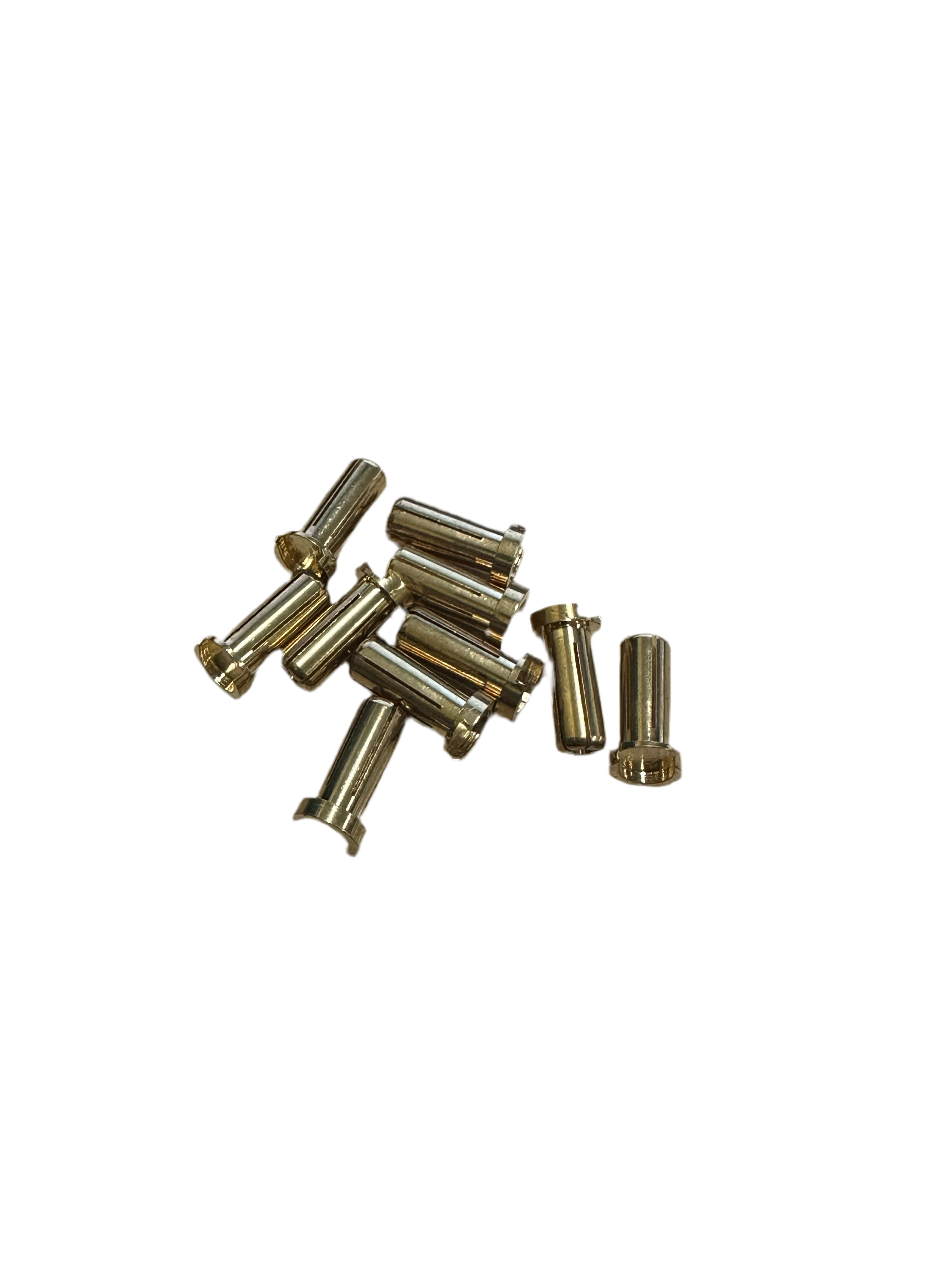 HYPER SPEED LAB: 5mm Low Profile Gold Bullet Connector (10pc)