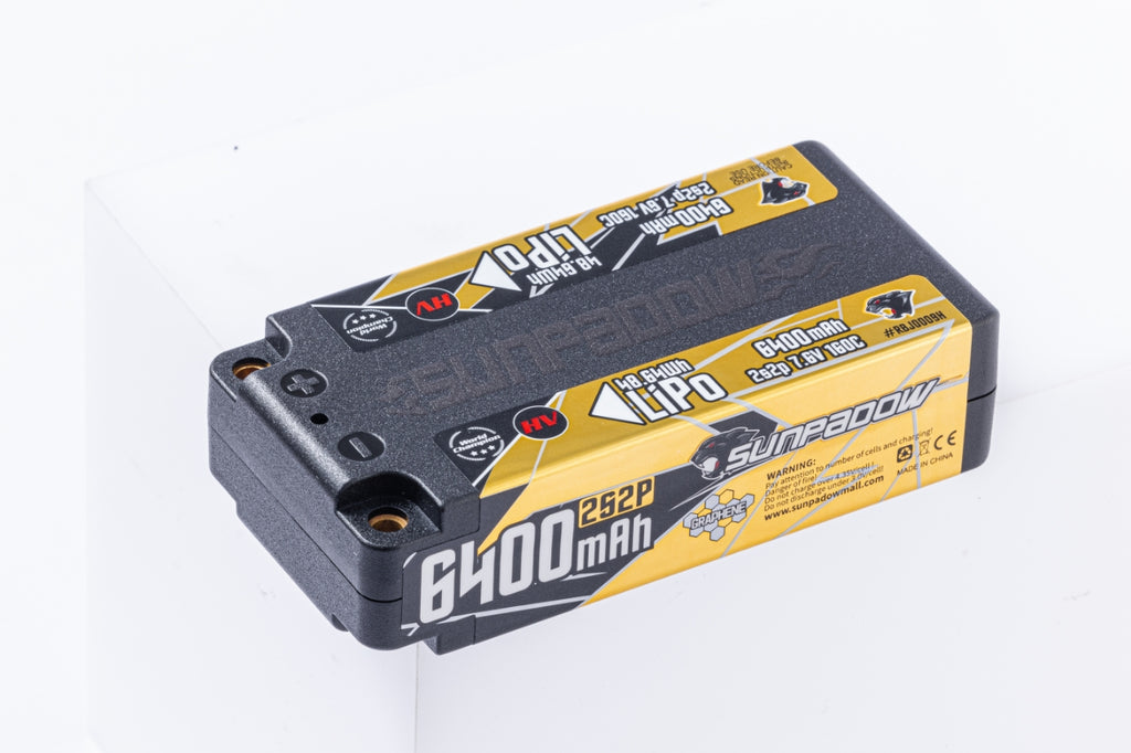 SUNPADOW 6400mAh LiHV Shorty 7.6V-2S1P-160C