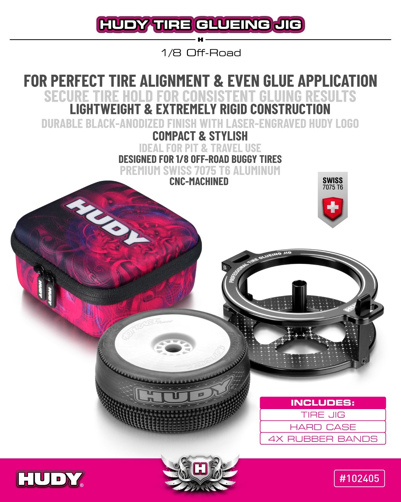 HUDY TIRE GLUEING JIG 1/8 OFF-ROAD