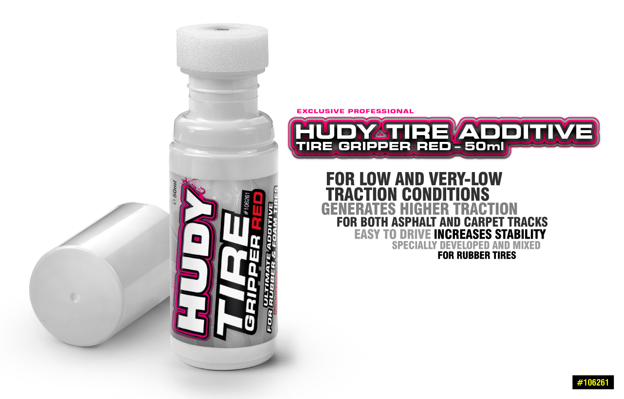 HUDY TIRE ADDITIVE - TIRE GRIPPER RED - 50ML