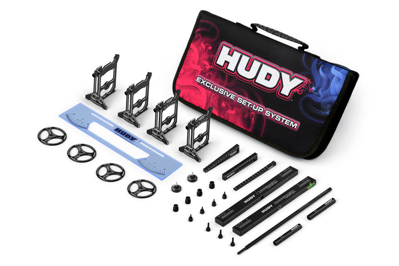 HUDY: COMPLETE SET OF SET-UP TOOLS + CARRYING BAG - FOR 1/10 TOURING CARS