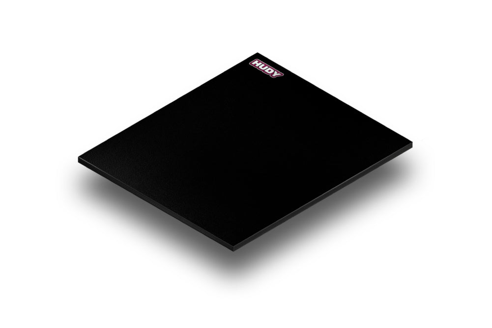 HUDY: FLAT SET-UP BOARD FOR 1/10 OFF-ROAD - LIGHTWEIGHT - BLACK