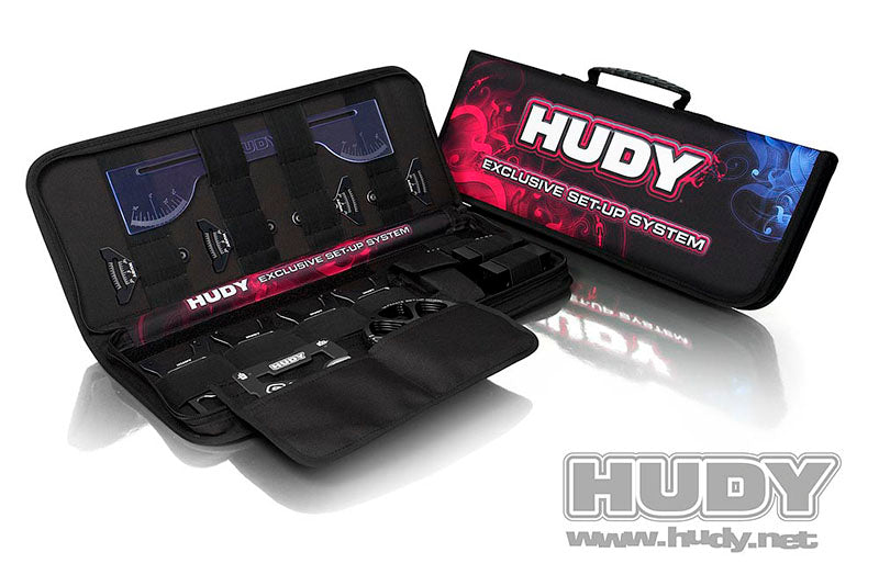 HUDY: COMPLETE SET OF SET-UP TOOLS + CARRYING BAG - FOR 1/8 OFF-ROAD CARS