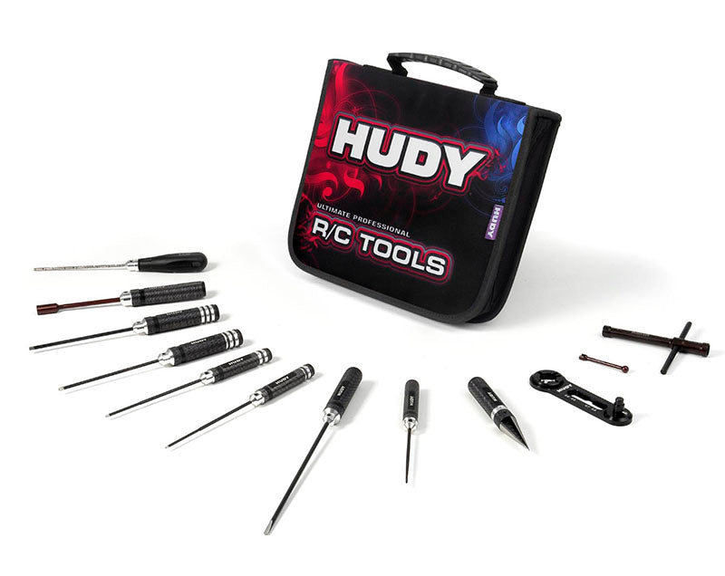 HUDY: SET OF TOOLS + CARRYING BAG - FOR NITRO TOURING CARS