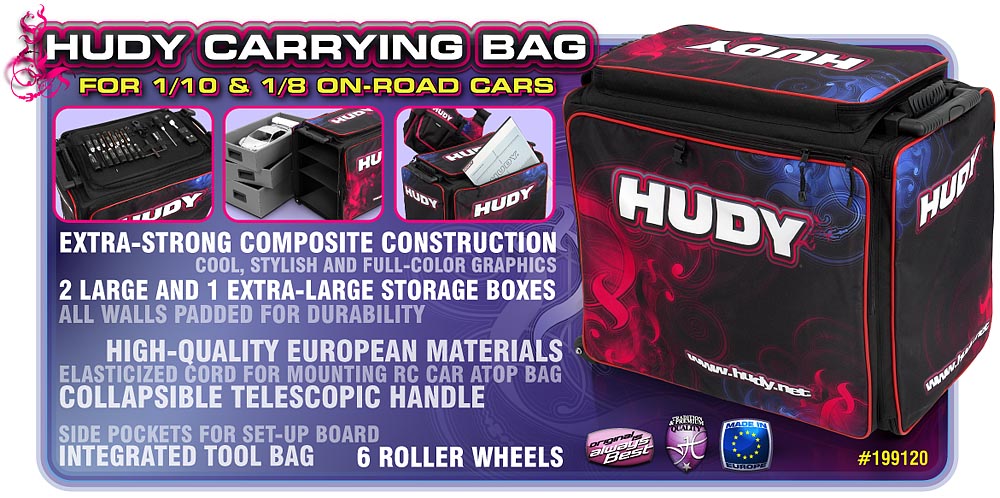 HUDY 1/10 & 1/8 CARRYING BAG + TOOL BAG - EXCLUSIVE EDITION - CUSTOM NAME