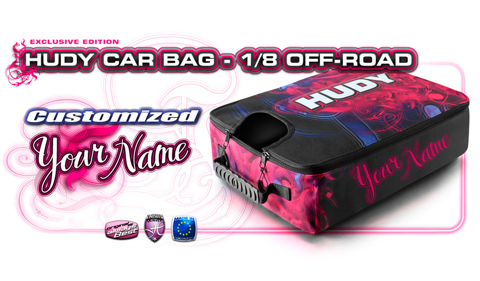 HUDY CAR BAG - 1/8 & 1/10 OFF-ROAD - CUSTOM NAME