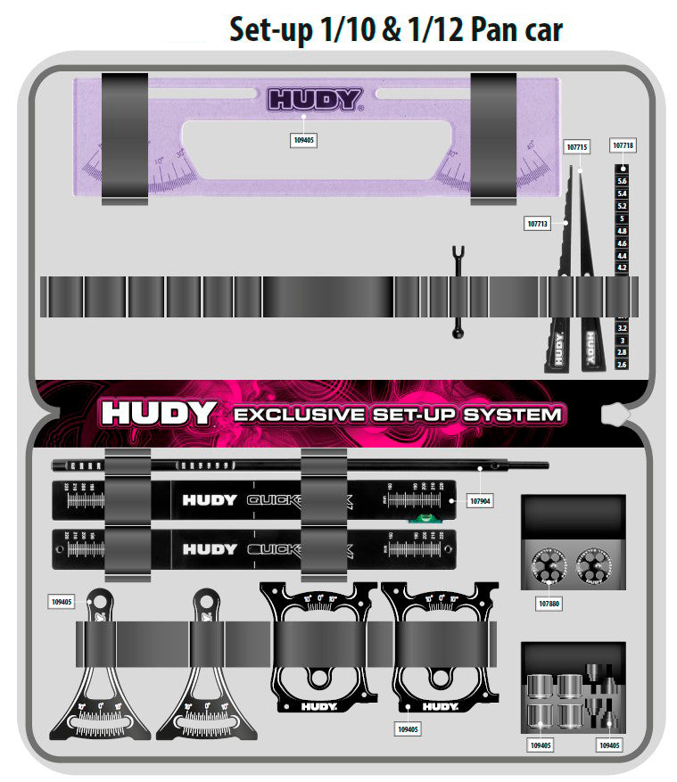 HUDY SET-UP BAG FOR 1/10 TOURING CARS, 1/10 & 1/12 PAN CARS, 1/10 FORMULA - CUSTOM NAME