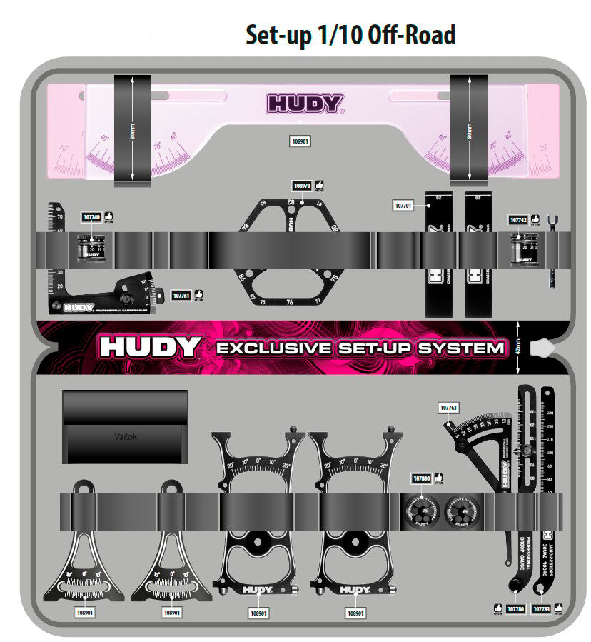 HUDY SET-UP BAG FOR 1/10 & 1/8 OFF-ROAD CARS & GT - CUSTOM NAME