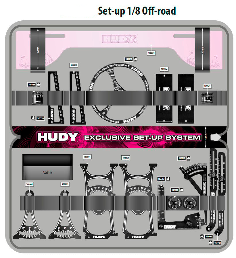HUDY SET-UP BAG FOR 1/10 & 1/8 OFF-ROAD CARS & GT - CUSTOM NAME