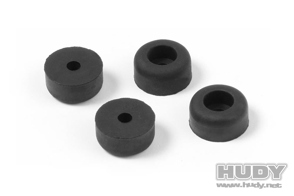 HUDY BLACK RUBBER FEET 13MM (4)