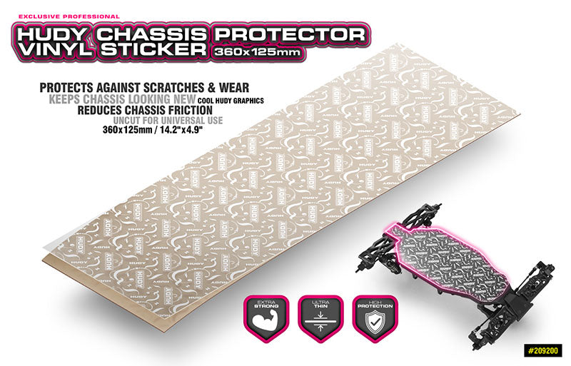 HUDY: HUDY CHASSIS PROTECTOR VINYL STICKER 360x125mm