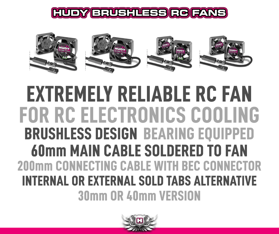 HUDY BRUSHLESS RC FAN 30MM - WITH EXTERNAL SOLDERING TABS