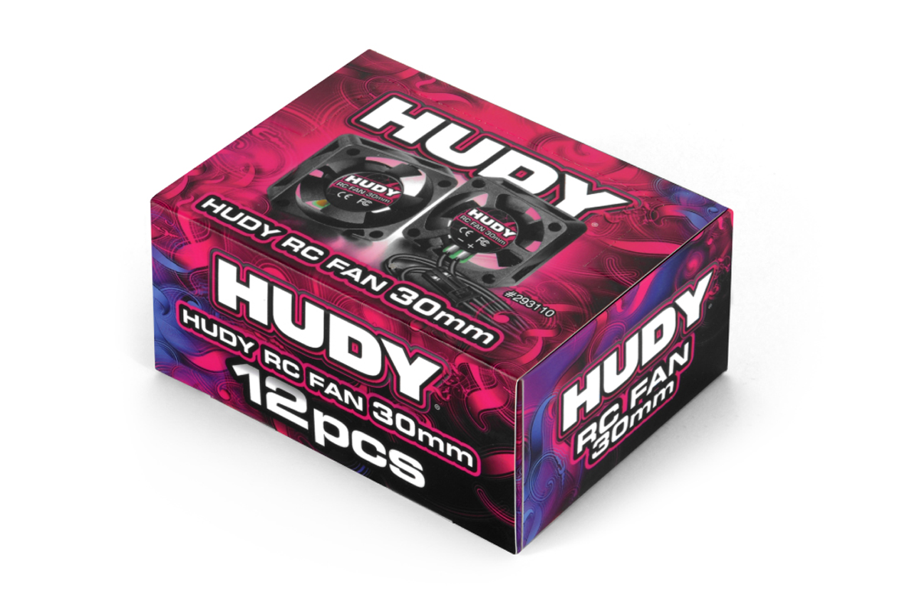 HUDY BRUSHLESS RC FAN 30MM w EXTERNAL SOLDERING TABS - SET OF 12PCS