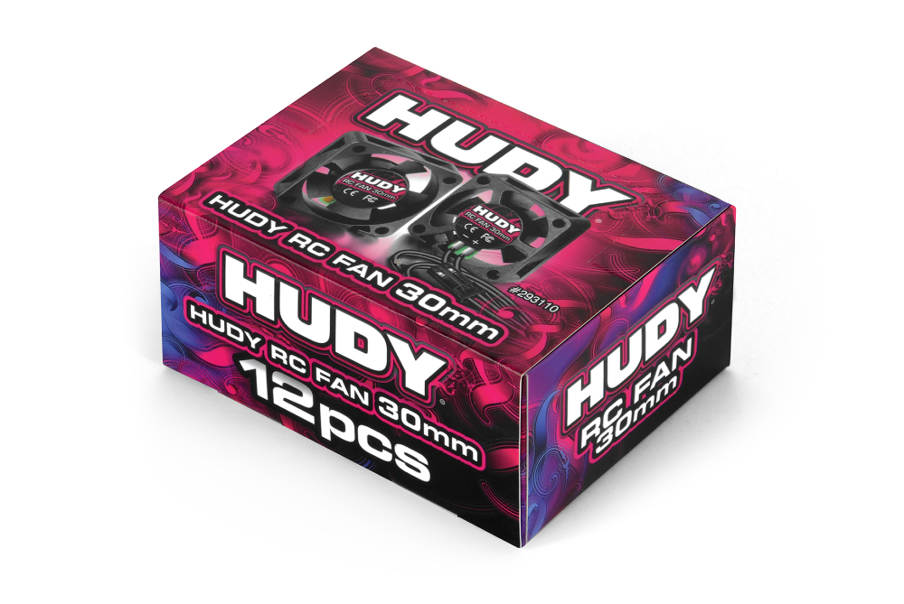 HUDY BRUSHLESS RC FAN 40MM w EXTERNAL SOLDERING TABS - SET OF 12PCS