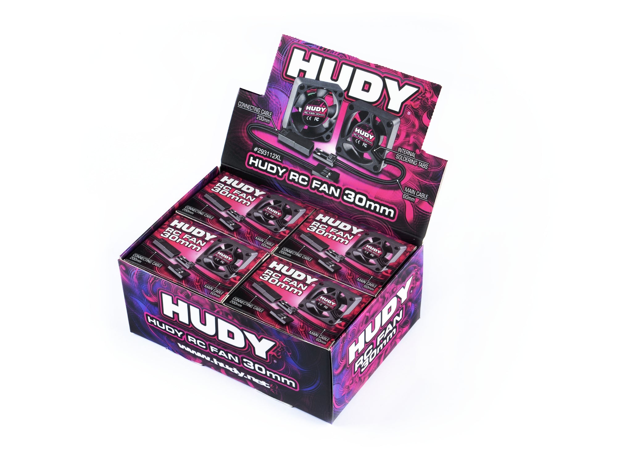 HUDY BRUSHLESS RC FAN 30MM w INTERNAL SOLDERING TABS - SET OF 12PCS