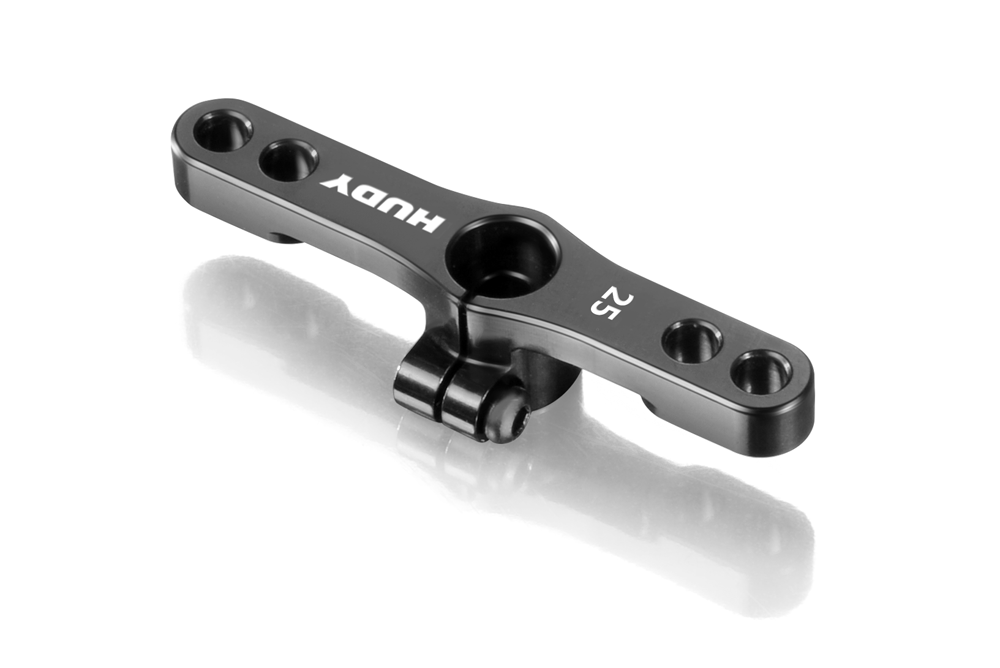 HUDY ALU CLAMP THROTTLE SERVO HORN - FUTABA, SAVÖX - 2-HOLE - 25T
