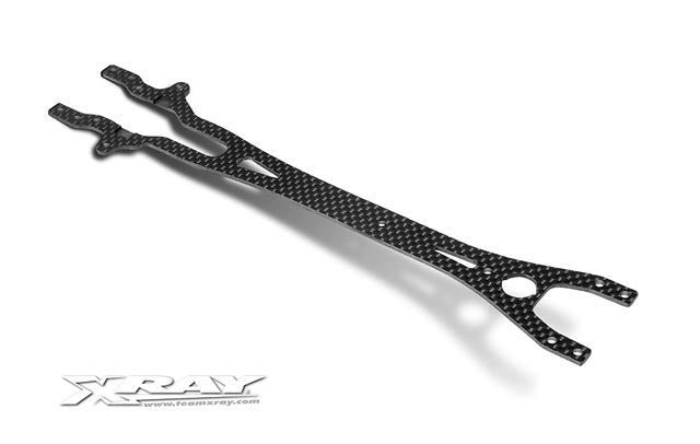 XRAY: T3 RUBBER-SPEC UPPER DECK 2.0MM GRAPHITE