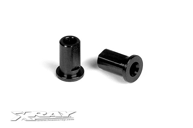 XRAY: ALU NUT FOR SUSP. HOLDER - BLACK (2)