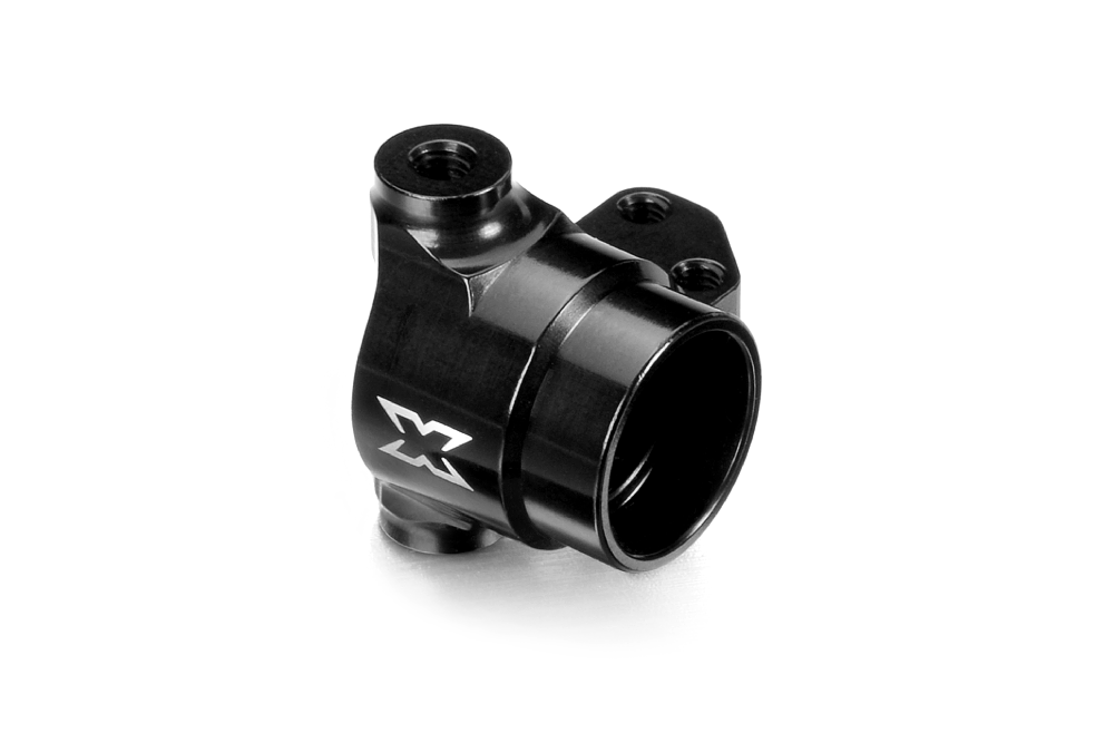 XRAY: ALU STEERING BLOCKS WITH GRAPHITE EXTENSION PLATES - SET