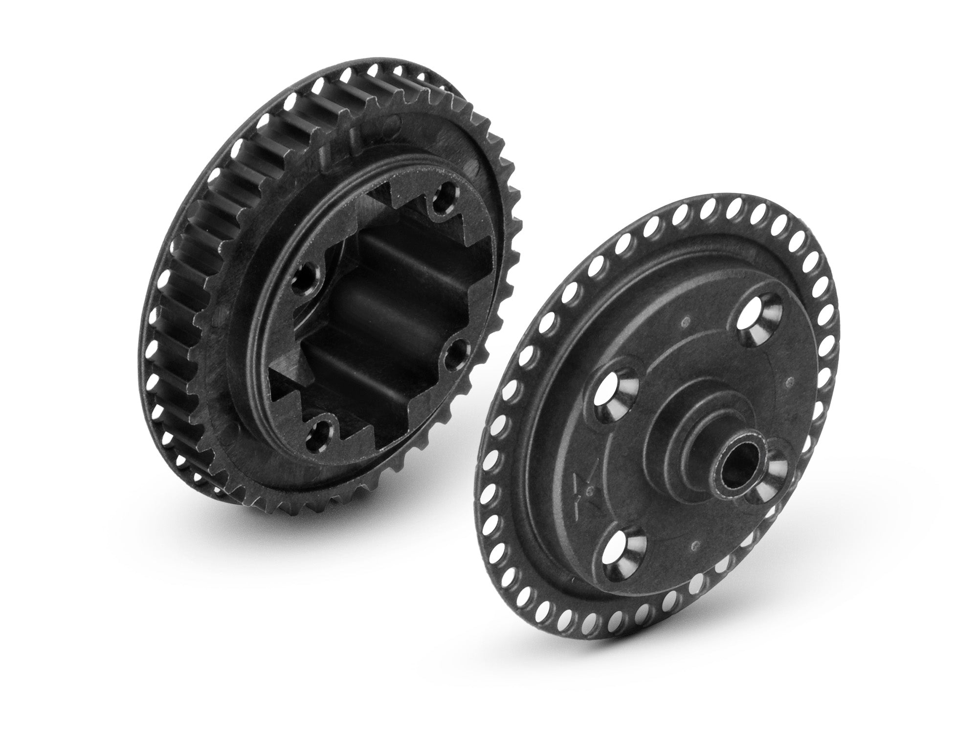 XRAY X4 COMPOSITE GEAR DIFF. CASE 38T PULLEY & COVER FOR UNI BULKHEADS