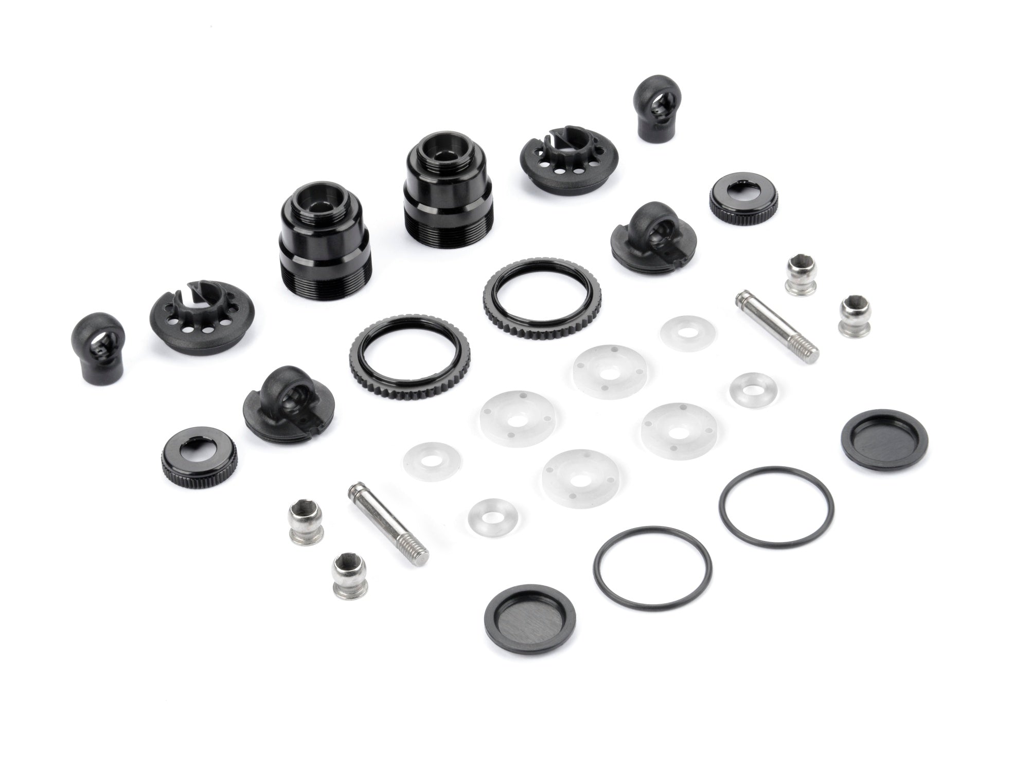 XRAY: XLP2 ALU SHOCK ABSORBER-SET - BLACK (2)