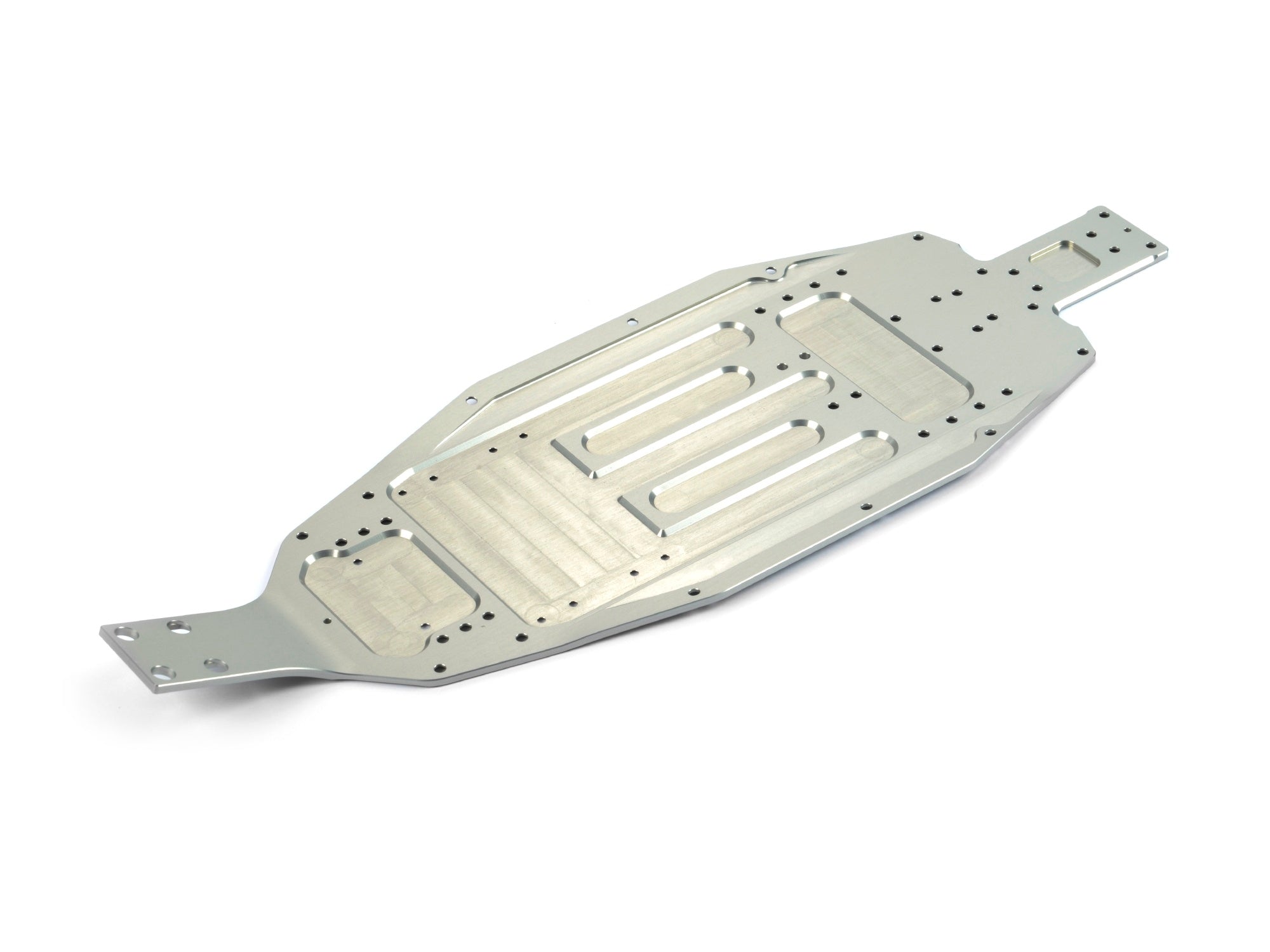 XRAY XB2 ALU CHASSIS - 2.5MM - MID-SIZE - REAR WIDE - SWISS 7075 T6