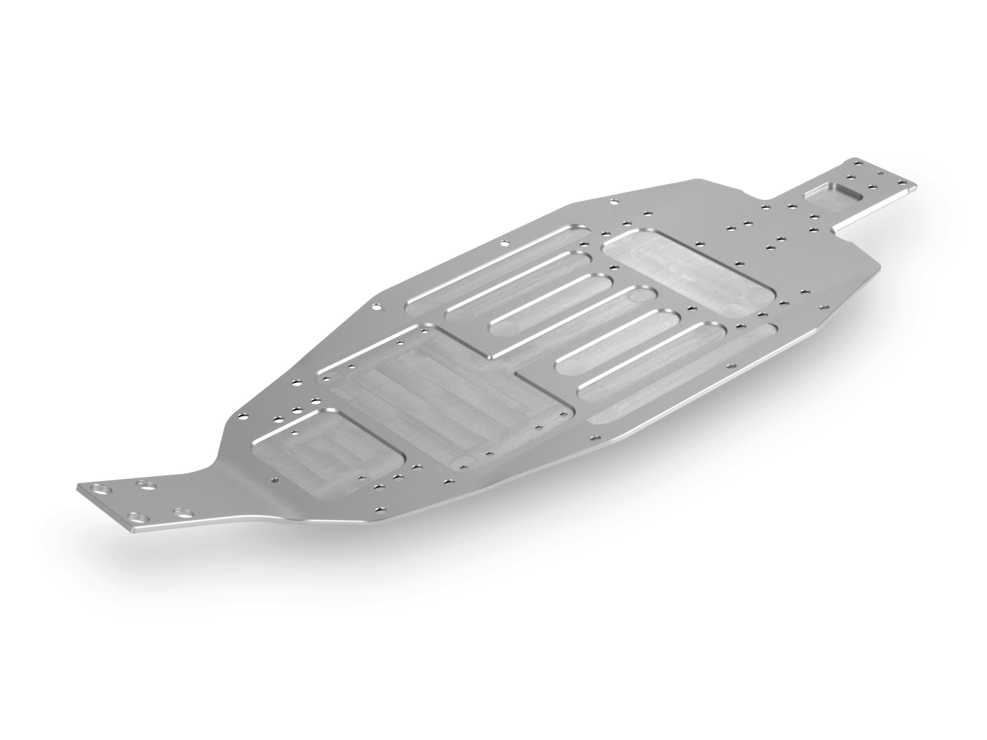XRAY XB2 ALU CHASSIS - 2.0MM - EXTRA-SHORT - REAR WIDE - SWISS 7075 T6