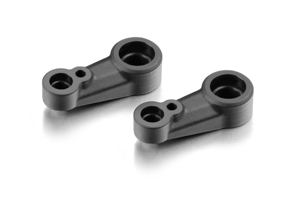 XRAY: COMPOSITE STEERING ARM WITH STEERING MOUNT HOLE - GRAPHITE (2)