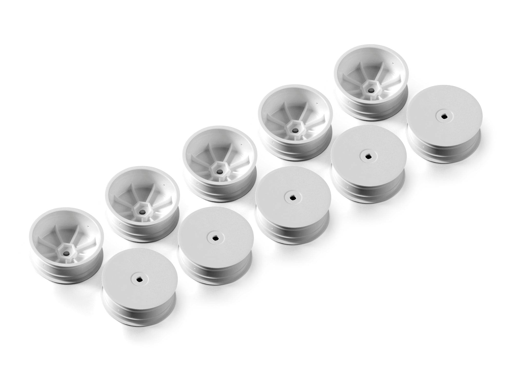 XRAY: 2WD FRONT WHEEL AERODISK WITH 12MM HEX IFMAR - WHITE - HARD (10)