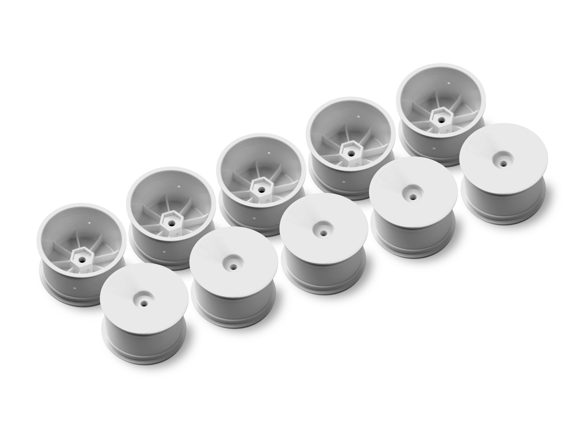 XRAY: 2WD/4WD REAR WHEEL AERODISK WITH 12MM HEX IFMAR - WHITE (10)
