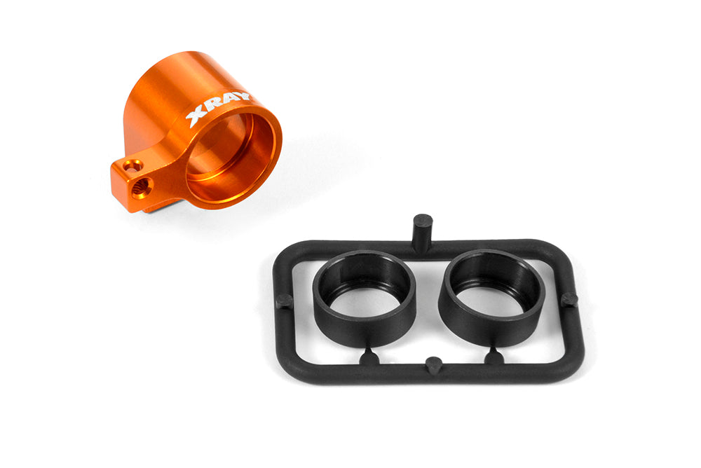 XRAY ALU FRONT MIDDLE SHAFT HOLDER - ORANGE - SET