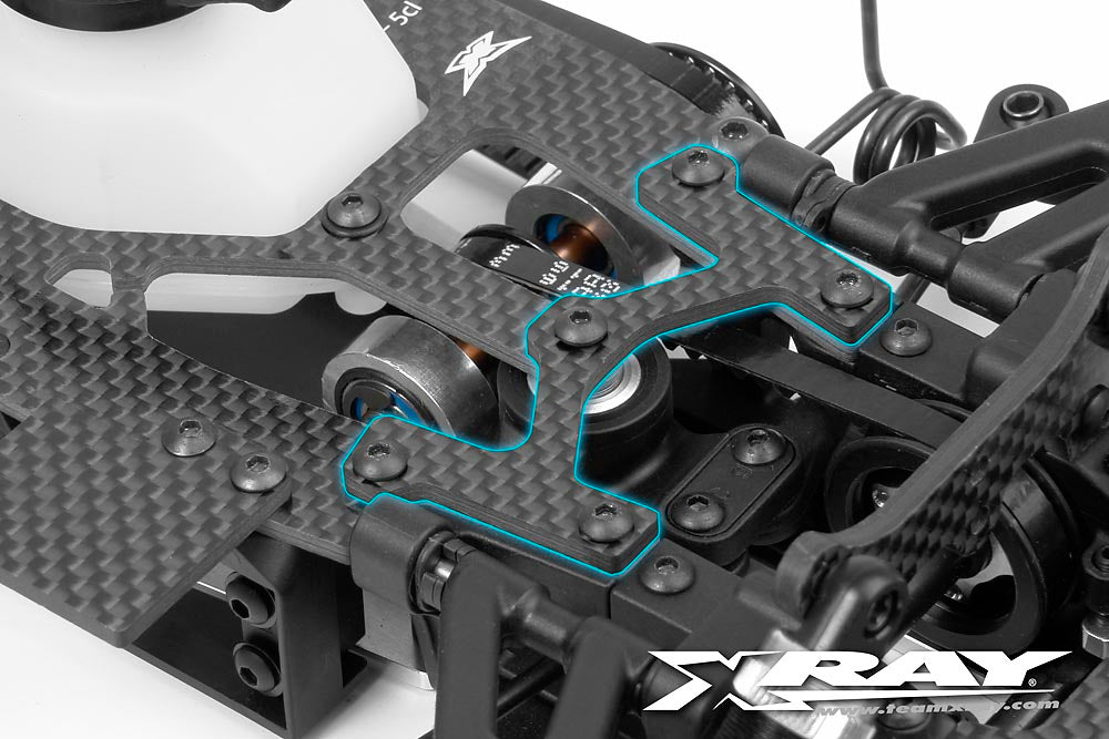 XRAY GRAPHITE BRACE FOR FLEX RADIO PLATE 2.5MM