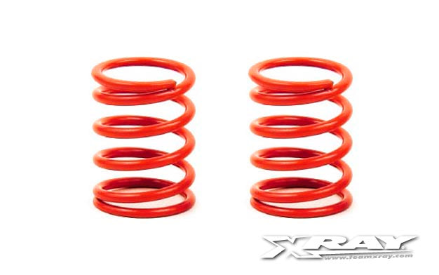 XRAY SPRING-SET D=1.9 (35 LB) LIGHT-RED - HARD - REAR (2)