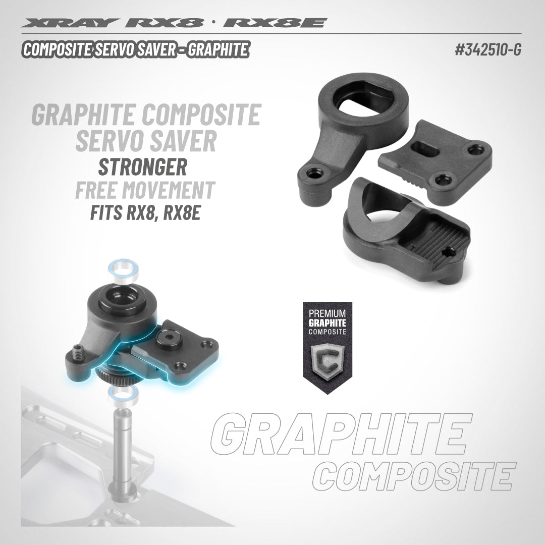 XRAY: COMPOSITE SERVO SAVER - GRAPHITE