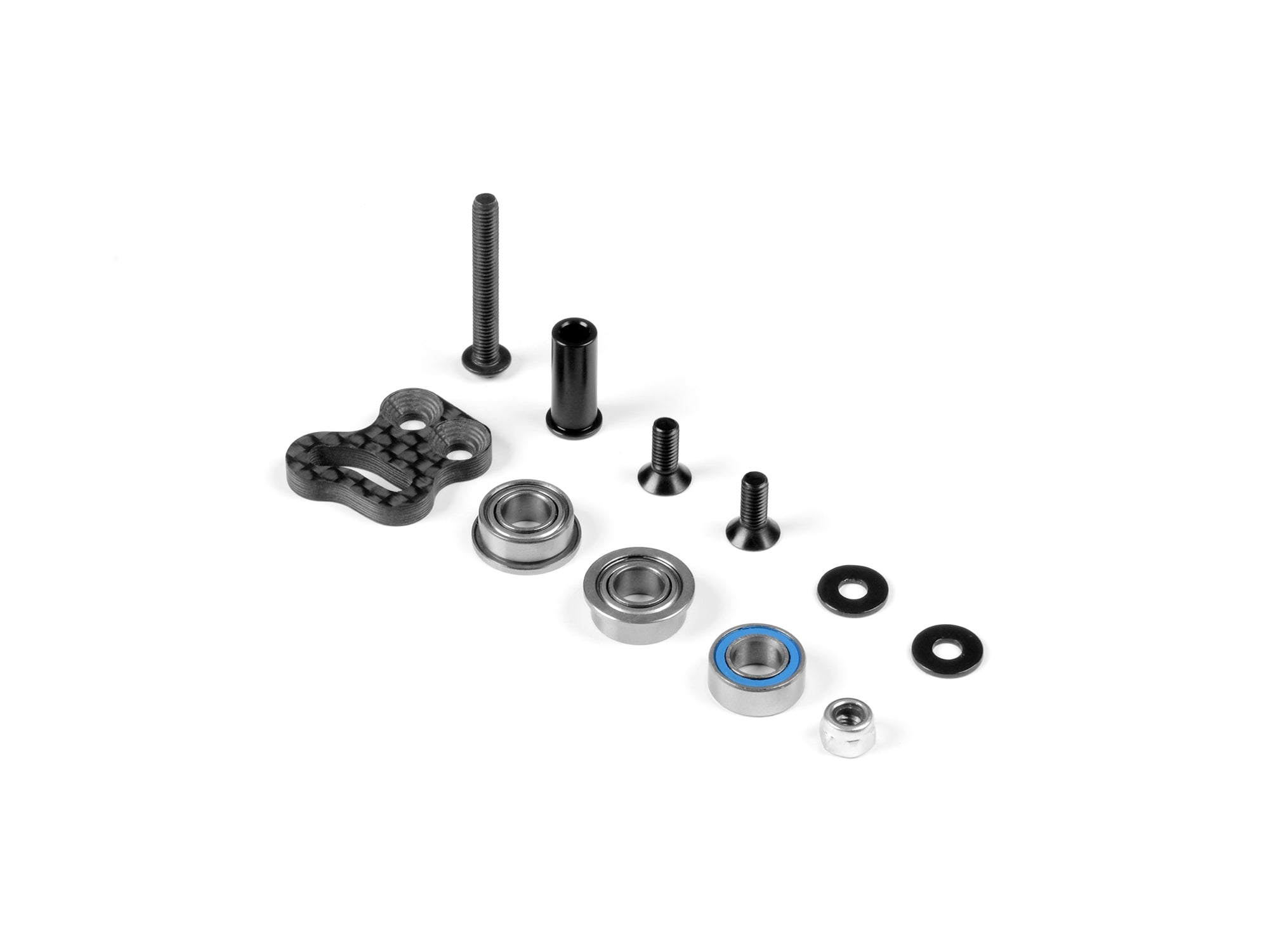 XRAY: X8 GRAPHITE BELT TENSIONER HOLDER WITH BALL BEARINGS - SET