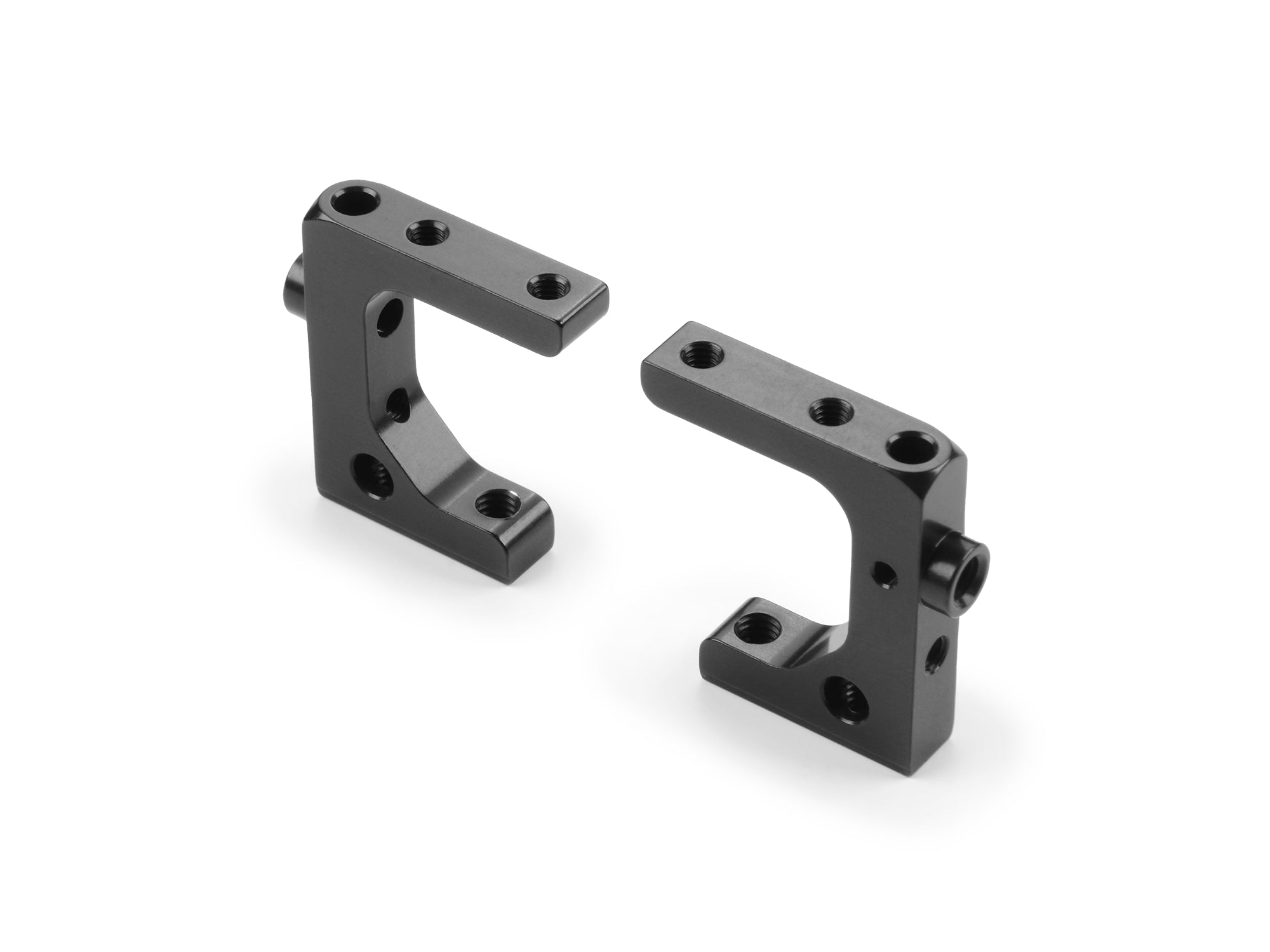 XRAY ALU MOUNT WITH M4 FOR RADIO PLATE - BLACK - SWISS 7075 T6 (2)