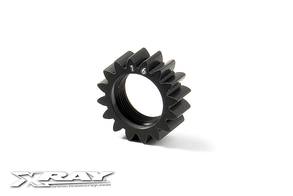 XRAY: XCA ALU 7075 T6 HARD COATED PINION GEAR - 16T (1ST)