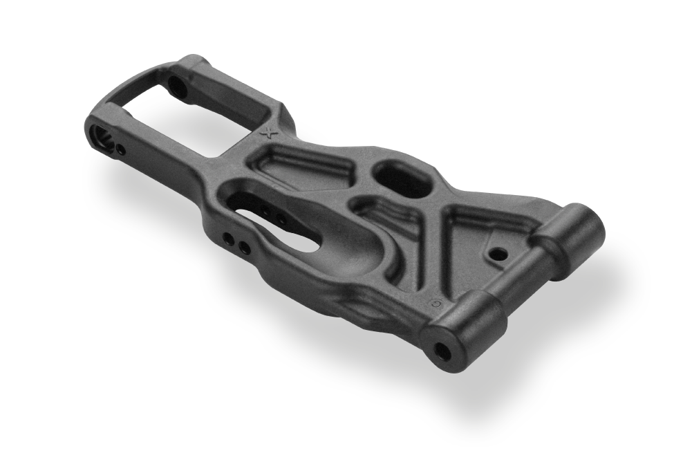 XRAY: XB8 C-HUB COMPOSITE FRONT LOWER SUSPENSION ARM - GRAPHITE