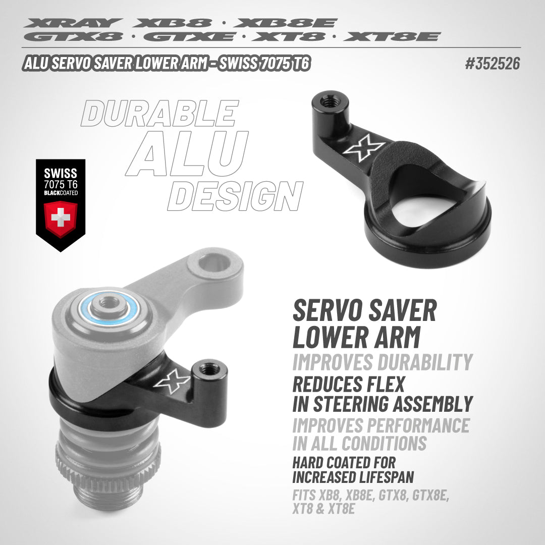 XRAY ALU SERVO SAVER LOWER ARM - SWISS 7075 T6