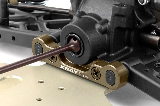 XRAY XB808 ALU REAR LOWER SUSP. HOLDER 2°-4° - FRONT - SWISS 7075 T6 (7MM) - HARD COATED