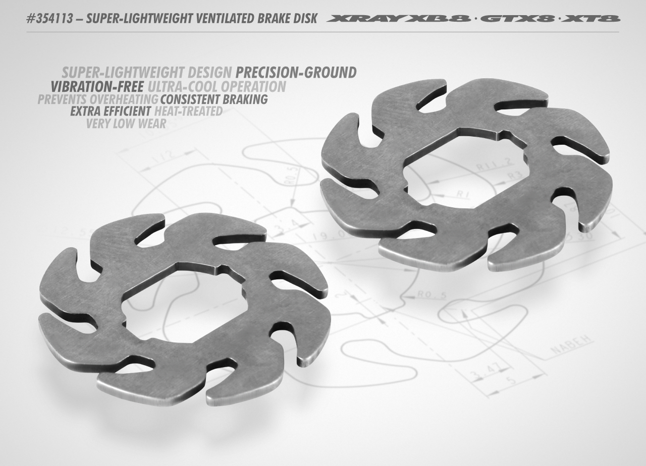 XRAY: SUPER-LIGHTWEIGHT VENTILATED BRAKE DISK - PRECISION-GROUND (2)