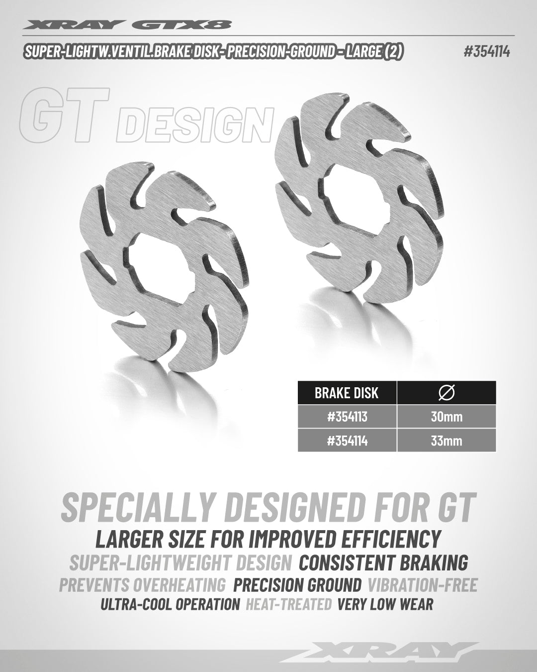 XRAY SUPER-LIGHTWEIGHT VENTILATED BRAKE DISK - PRECISION-GROUND - LARGE (2)