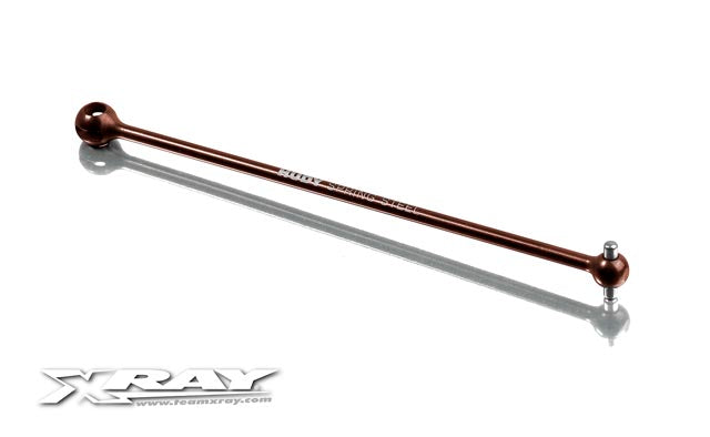 XRAY: XB808 REAR CENTRAL CVD DRIVE SHAFT 133MM - HUDY SPRING STEEL™