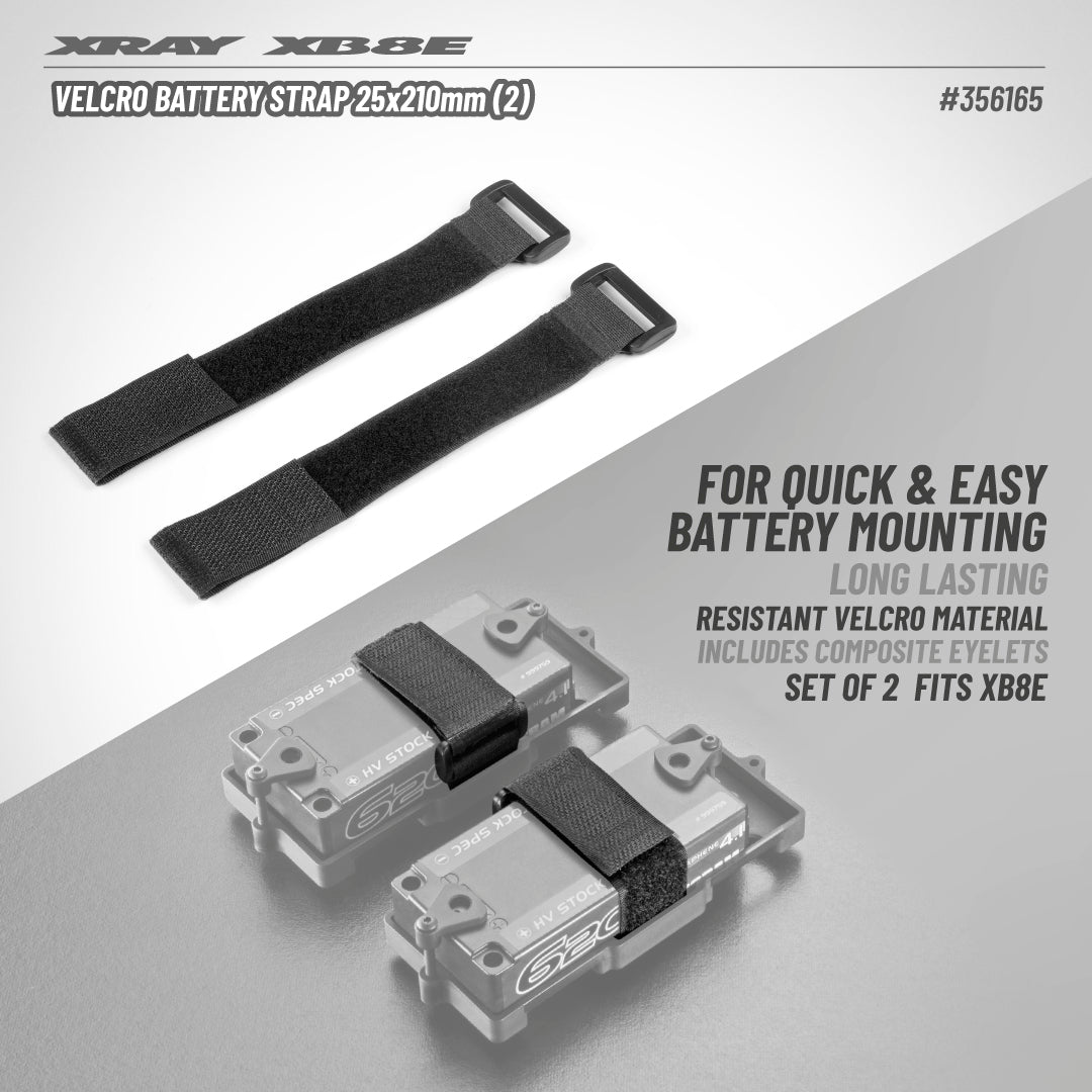 XRAY: VELCRO BATTERY STRAP 25x210MM (2)