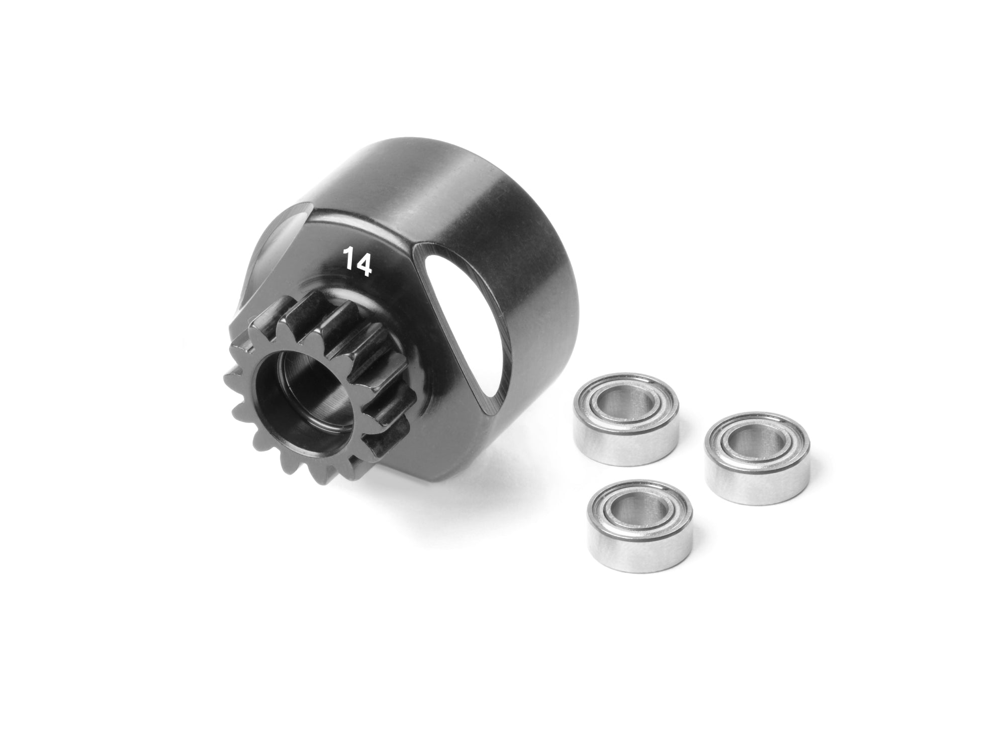 XRAY: 3BB CLUTCH BELL 14T - LIGHTWEIGHT + 3x BALL-BEARING