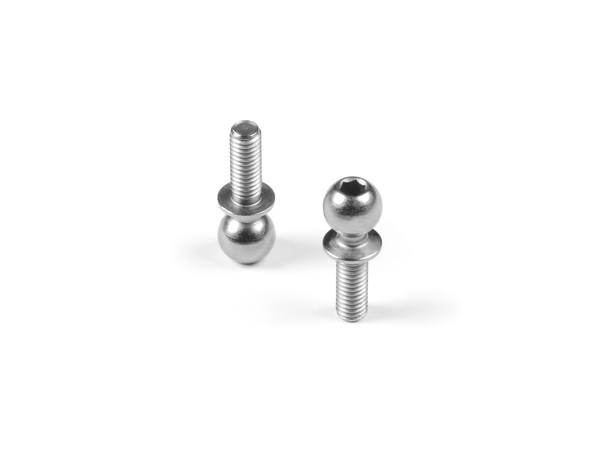 XRAY: HARD STEEL BALL END 5.4MM WITH THREAD 8MM - NICKEL COATED (2)