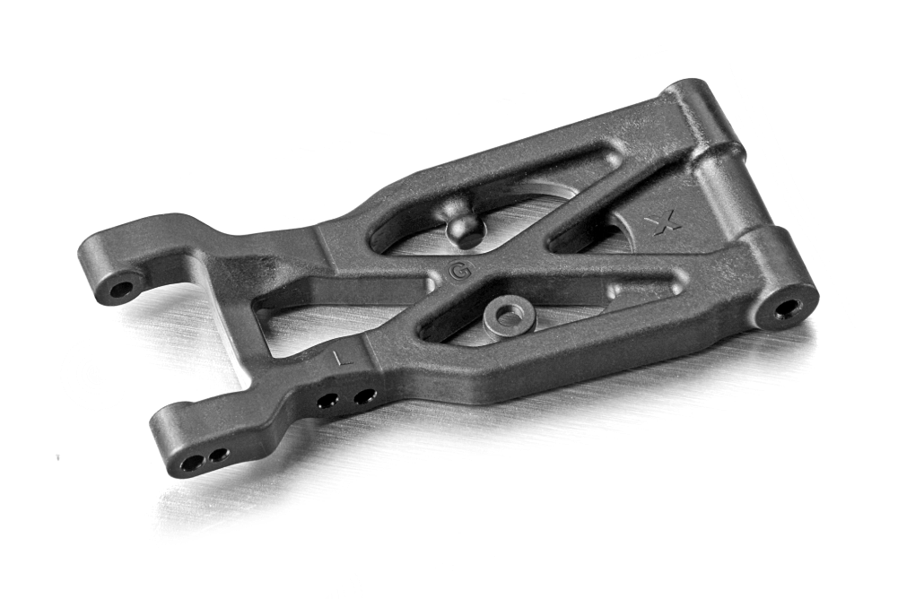 XRAY: COMPOSITE LONG SUSPENSION ARM REAR LOWER LEFT - GRAPHITE