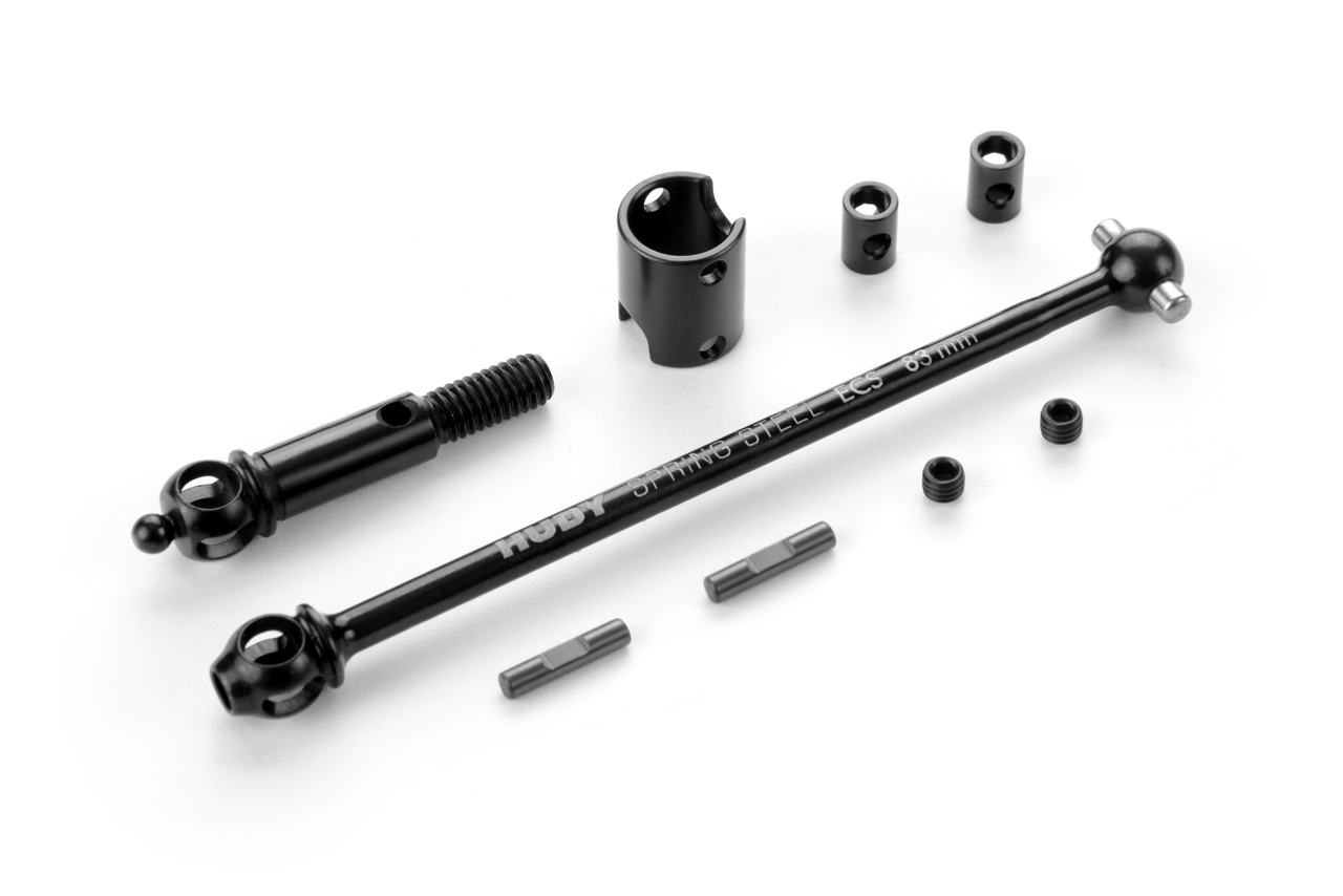 XRAY: ECS FRONT DRIVE SHAFT 83MM WITH 2.5MM PIN - HUDY SPRING STEEL™ - SET